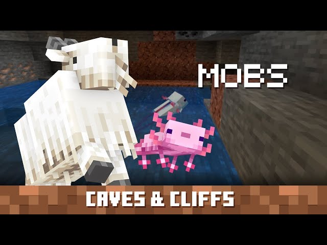 Minecraft 大型アップデート Caves Cliffs 洞窟と崖 の第1弾が配信スタート 光るイカや死んだふりをするウーパールーパー が登場