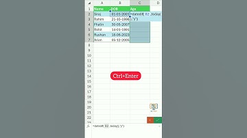 How to calculate age in Ms Excel || Excel magic trick 💡 | | Excel shortcut formula #excelformula