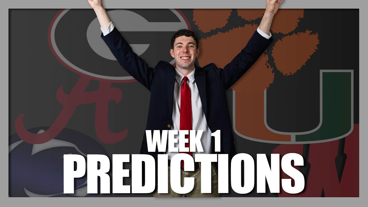 2021 Week 1 College Football Predictions YouTube