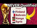 The World Cup but only nations who have NEVER qualified
