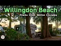 Camping at Willingdon Beach in Powell River on the Sunshine Coast of British Columbia, Canada
