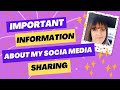 Important Info On My Social Media Sharing Important Info On My Social Media Sharing