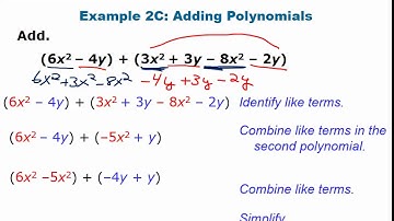 Algebra 1.5: Adding and Subtracting Polynomials Video