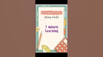 Master the Divisibility Rule of 6 | Easy Math Trick! #shorts #viralshorts     #mathstricks