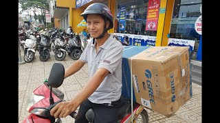 Máy lạnh di động mini GREE / Mở hộp và téc thử