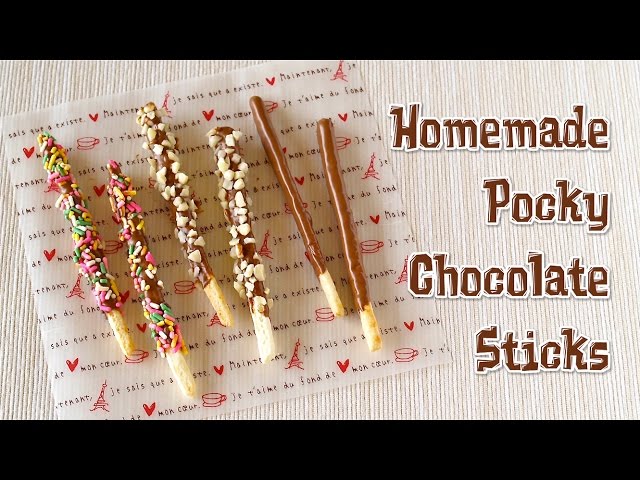 Homemade Pocky Chocolate Sticks ポッキーの作り方 - OCHIKERON