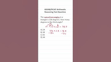 ASVAB/PiCAT Arithmetic Reasoning  Practice Test Q: Triangle Sum Theorem #acetheasvab w #grammarhero