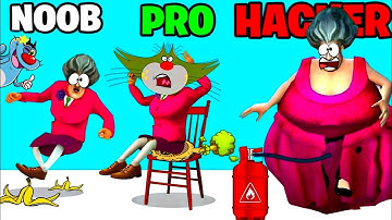NOOB Vs PRO Vs HACKER || In Prankster 3D || With Oggy And Jack || Mount Gmer || Rock Indian Gamer