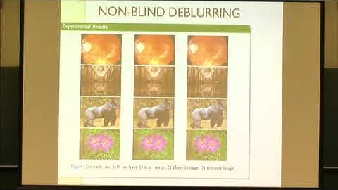 Multiple Speakers | Restoration of images with blur and noise - effective models for known and...