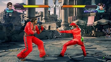 TEKKEN 7 Hwoarang blocked back across the screen