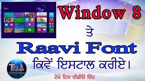How to Install Raavi font on Window 8