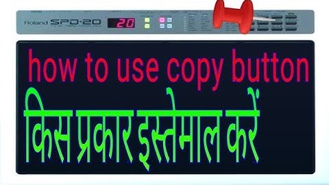 Roland SPD-20 Octapad How to use copy button