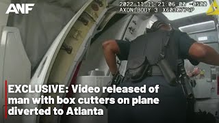 Video released of man with box cutter on Frontier flight
