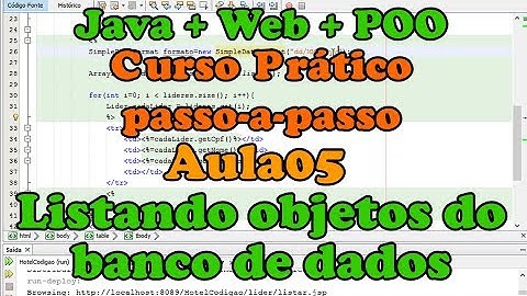 Java+Web+POO (Curso prático) - Aula 05: Listando objetos do banco de dados