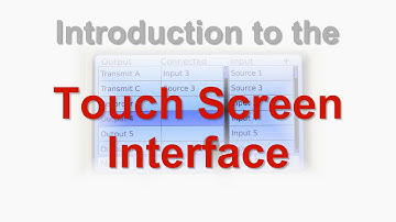 Touch Screen Interface Introduction