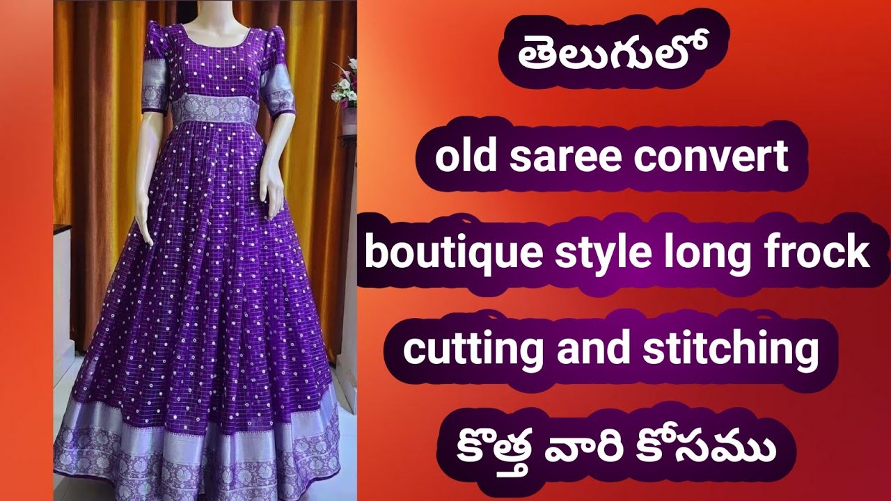 Designer long dress with open front jacket| front slit kurti cutting and  stitching - YouTube