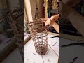 Weaving a willow basket