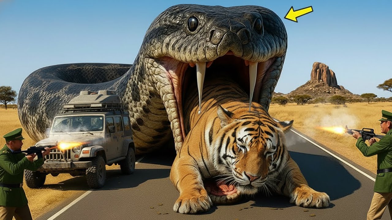 You Won’t Believe How a Heroic Team Saved a Bengal Tiger from a Giant Python! 🐅🐍