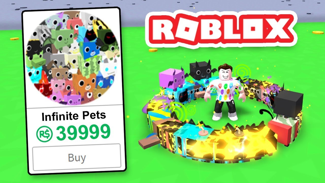 Buying The Infinite Pets Gamepass In Roblox Pet Simulator Youtube