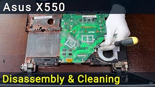 Asus X550 Разборка, чистка вентилятора от пыли и замена термопасты