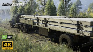 SNOWRUNNER 4K | THSRUSTMASTER WHEEL | ZIL 157 | RTX ULTRA GRAPHICS | ReShade | ЗАХАР КОЛУН | ЗИЛ 157