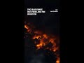 Thick black smoke rises from large fire in Houston