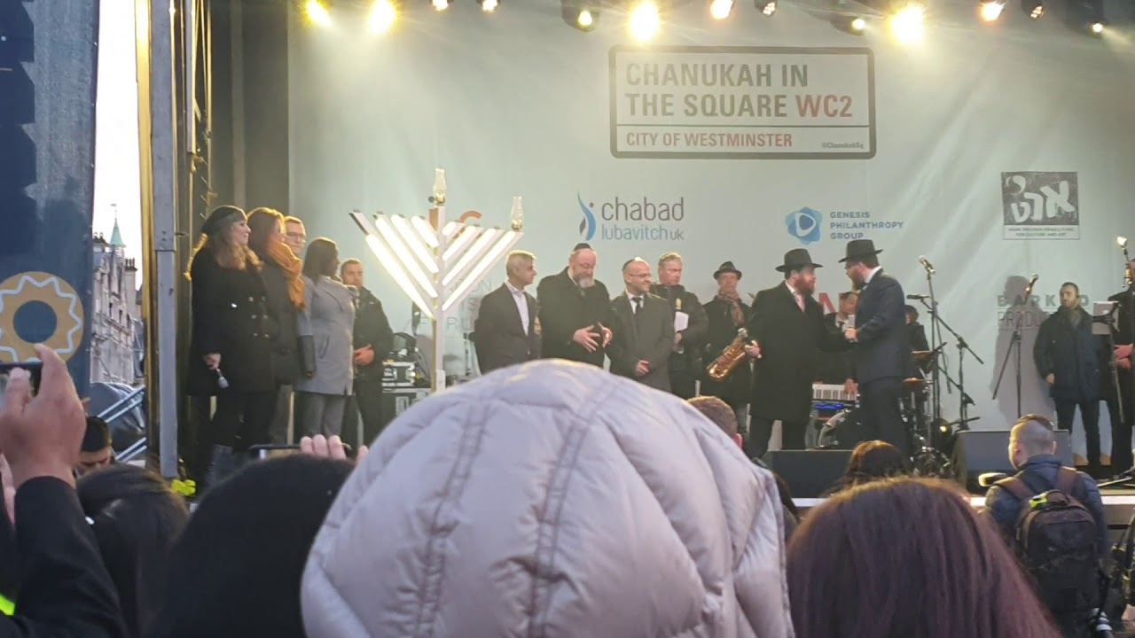 The Lighting of the Menorah Chanukah in the Square 🕎 in London