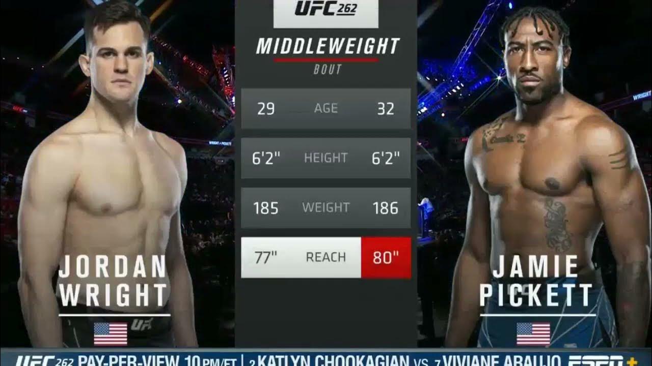 UFC 262 Jordan Wright vs Jamie Pickett Full fight Highlights TKO in 1m4s in 1st round YouTube
