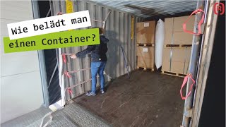 Container Ladungssicherung mit Red Lash Rückhaltessystem