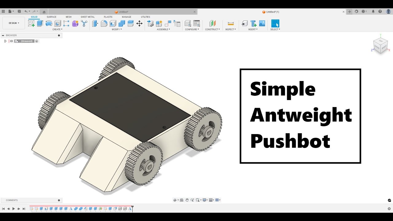 Make a simple Antweight Pushbot