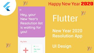 Awesome Flutter UI Design Speedcode 2020 | New Year Resolution App | Happy New Year 2020 screenshot 3