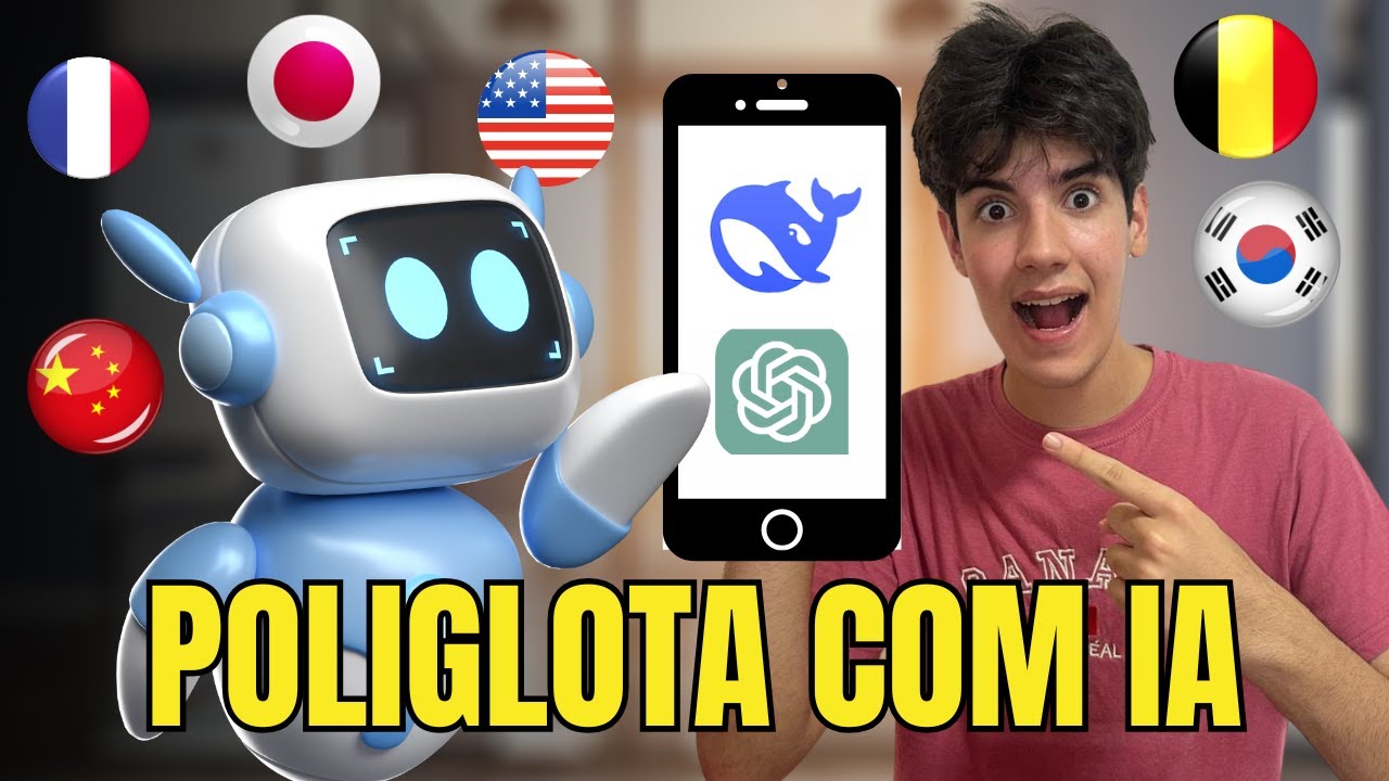 Como VIRAR POLIGLOTA com INTELIGÊNCIA ARTIFICIAL | DICAS para FALAR VÁRIOS IDIOMAS RÁPIDO