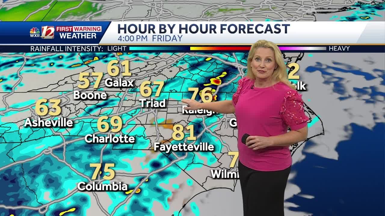 WATCH: Scattered shower chances increasing Friday, isolated storms, and ...