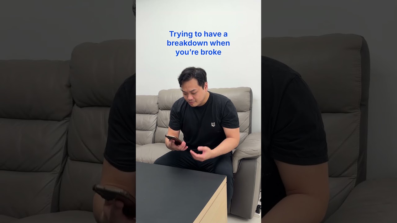 POV: Trying to have a breakdown when you're broke