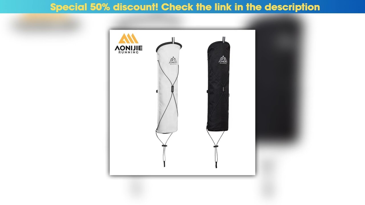 Get AONIJIE Lightweight External Hiking Pole Storage Bag Fish Bone Pocket Opening Tightening Buggy•