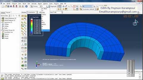 Simulation viscoelastic cylinder in Abaqus
