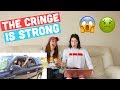 REACTING TO OUR OLD CRINGY VIDEOS!!!