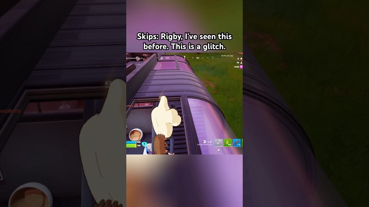 Fortnite Regular Show Collab Glitch with Skips and Rigby