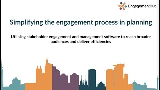 Simplifying community engagement in the planning process
