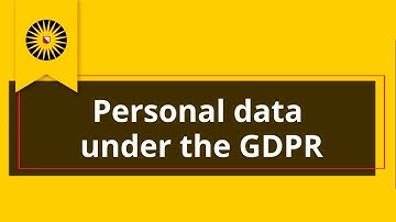 Personal Data under the GDPR | Research Data Management