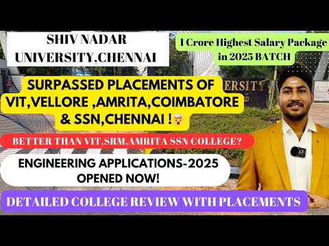 Shiv Nadar University,Chennai|1Cr.