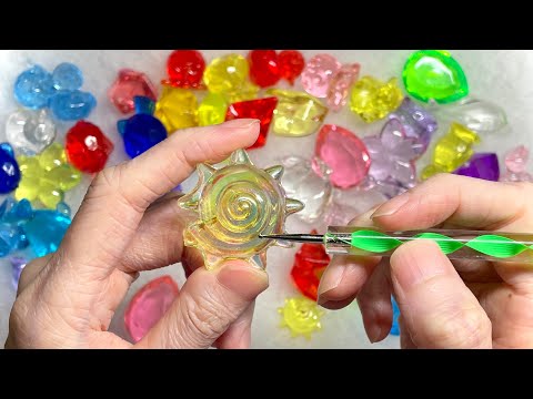 【ASMR】アクリル素材のクリスタルを触る音＆ドットペンでカリカリ引っ掻く音💎｜無言・音フェチ