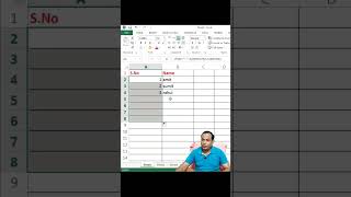 Serial No by Aggregate in Excel#shortsvideo #shorts