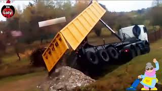 BEST IDIOTS IN TRUCKS \& CARS FAILS 2023 - CUTTING TREE FAILS - TOTAL IDIOTS AT WORK 2023