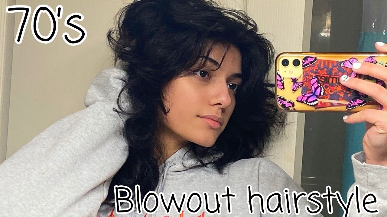 attempting a 70's blowout hairstyle | Noor Dabash - YouTube