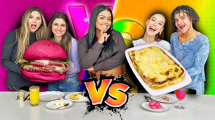 DESAFIO DO ALIMENTO ROSA VS AMARELO !!!