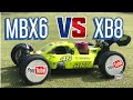 Duel auto rc mugen mbx6 alpha yellow body vs xray xb8 2020 fx white body