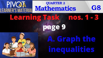 Inequalities - Grade 8 Learning Task 3 nos. 1-3 page 9