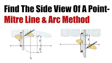 How to find the Side View Of A Point ? (Mitre Line & Arc Method)