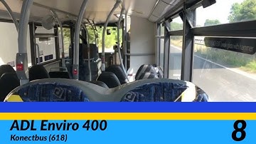Konectbus ADL Enviro 400 618 On Route 8 To Norwich Fast